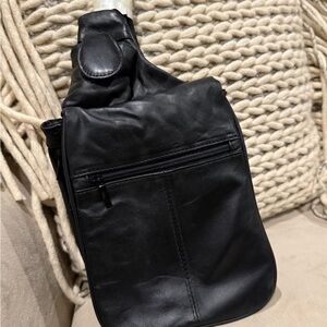 4 for $20: Buxton Black Leather Crossbody/Sling